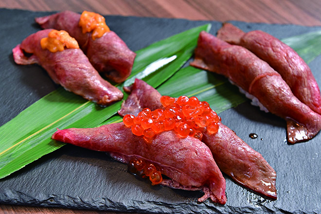 赤城和牛の肉寿司