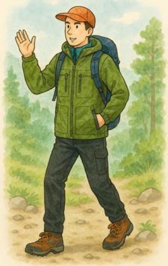 登山・男性イラスト