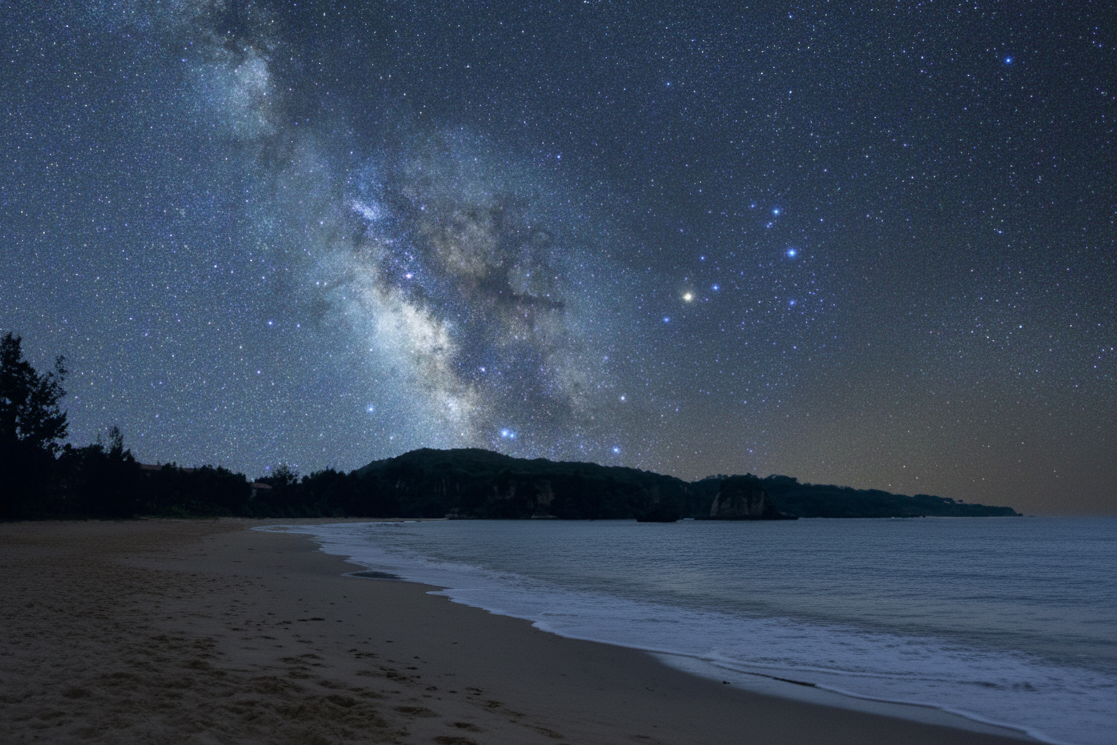 月ヶ浜での星空観賞