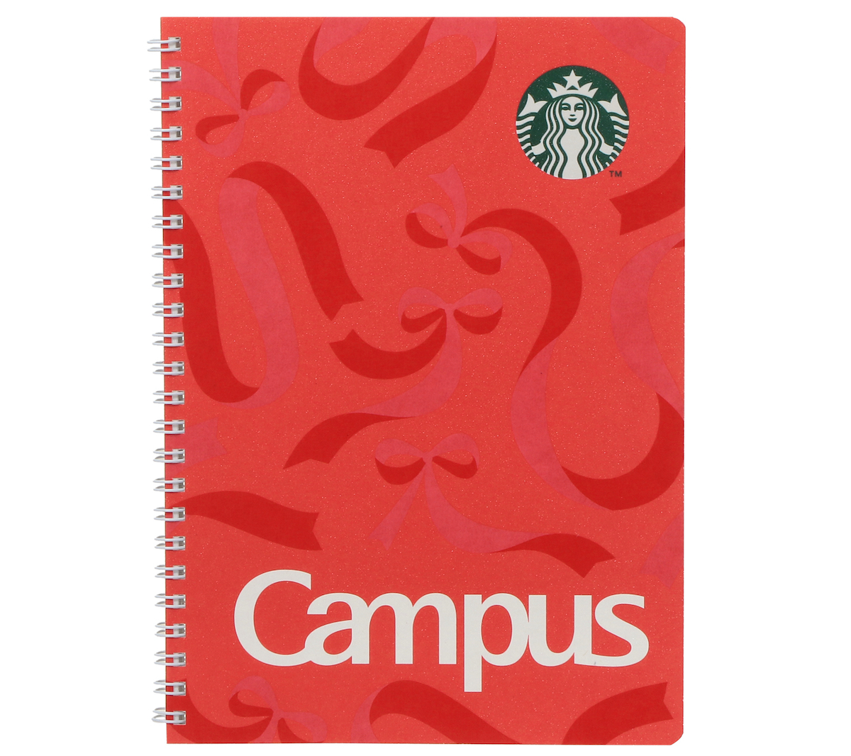 「ホリデー2025スターバックスキャンパス リングノートレッド」(ページ数:100ページ、方眼)650円