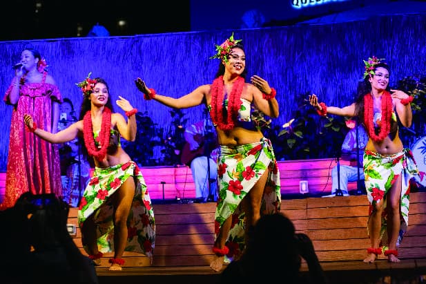 最後の夜は、ルアウショーで盛り上がる!