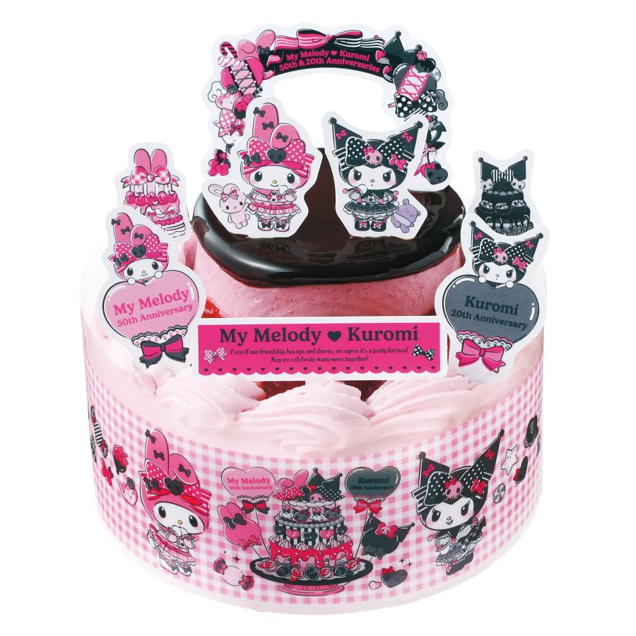 「マイメロディ＆クロミ　アニバーサリークリスマスケーキ（オリジナルピックシート、アクリルチャーム付き）」4380円