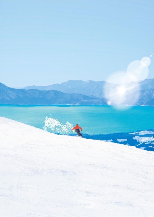 田沢湖の絶景を眺めながらのすべりは最高の気分に！