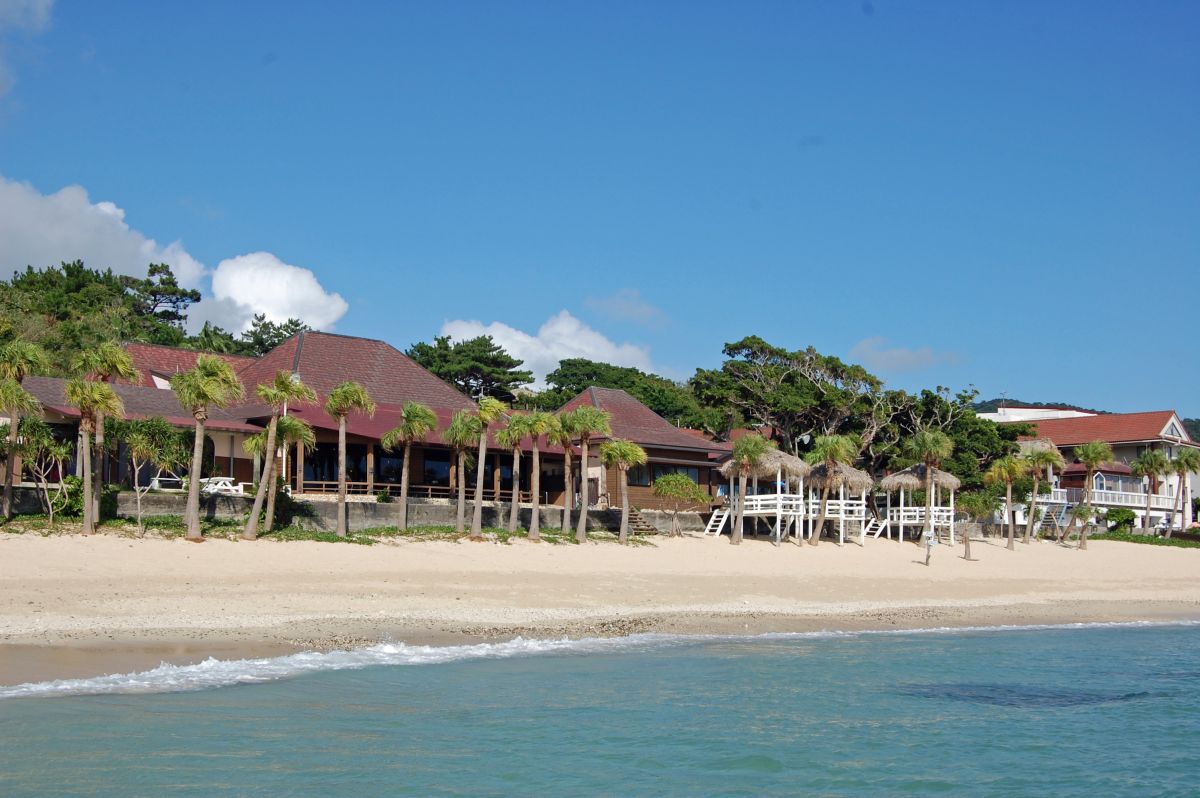 目の前に広がる美しいビーチ