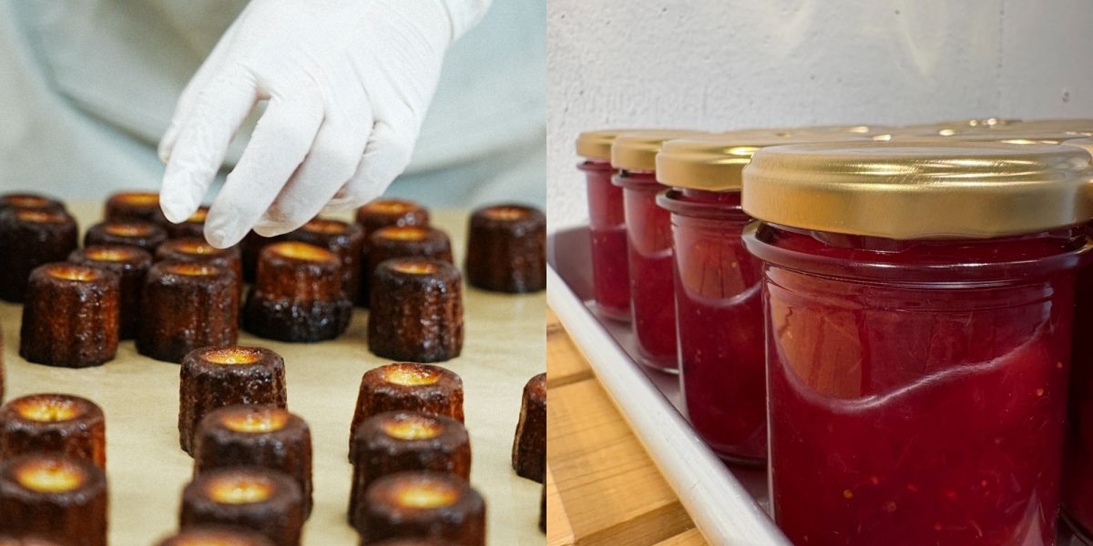 「カヌレ／MM Canelé」写真左「旬の果物のジャム／jamnowa」写真右