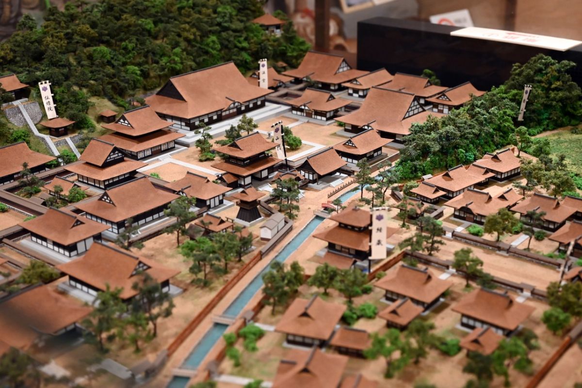 「櫛比の庄 禅の里交流館」に展示されているかつての總持寺祖院の模型