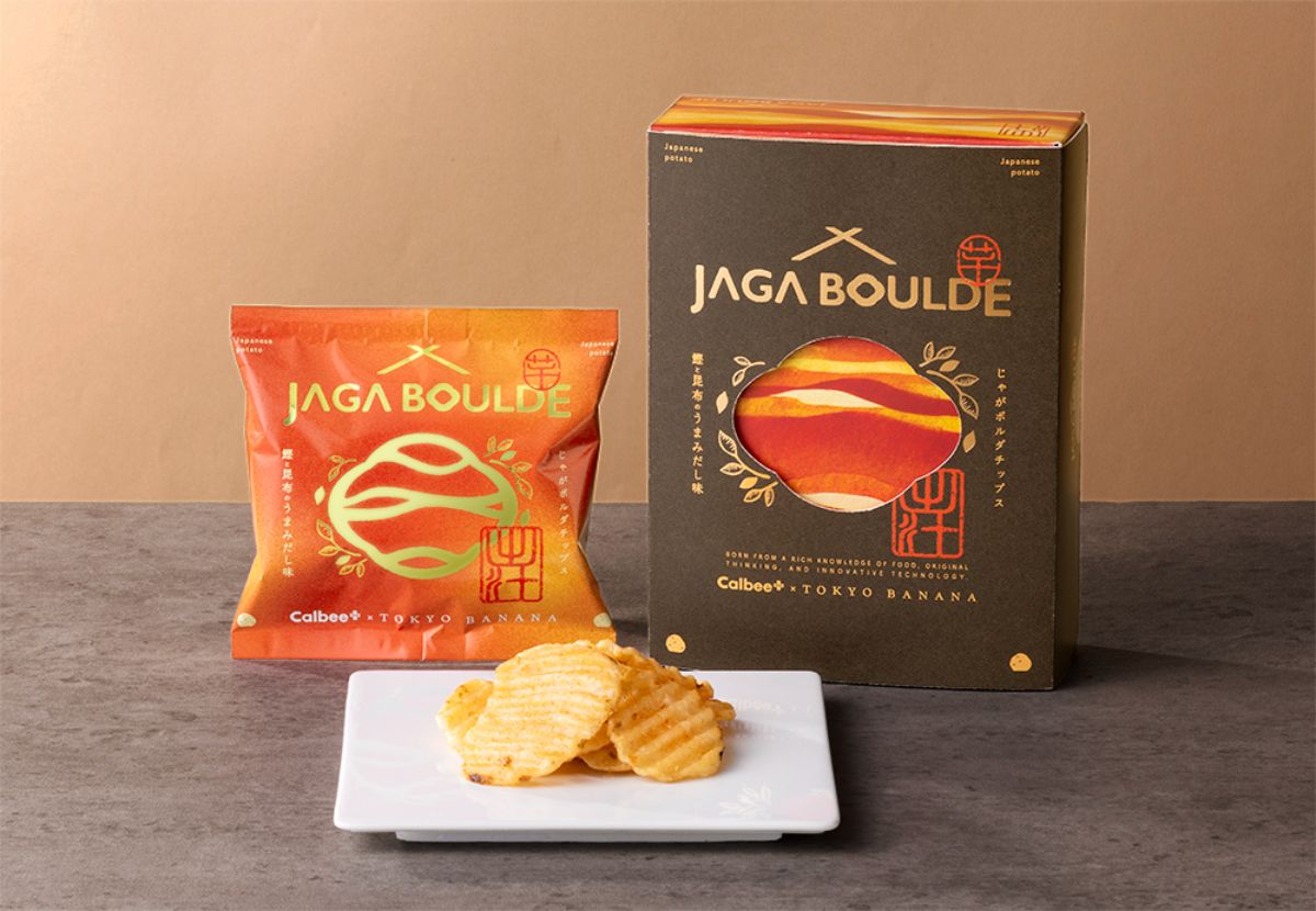 【グランスタ東京・限定】「Calbee＋&times;東京ばな奈 じゃがボルダチップス 鰹と昆布のうまみだし味」4袋入り 1047円