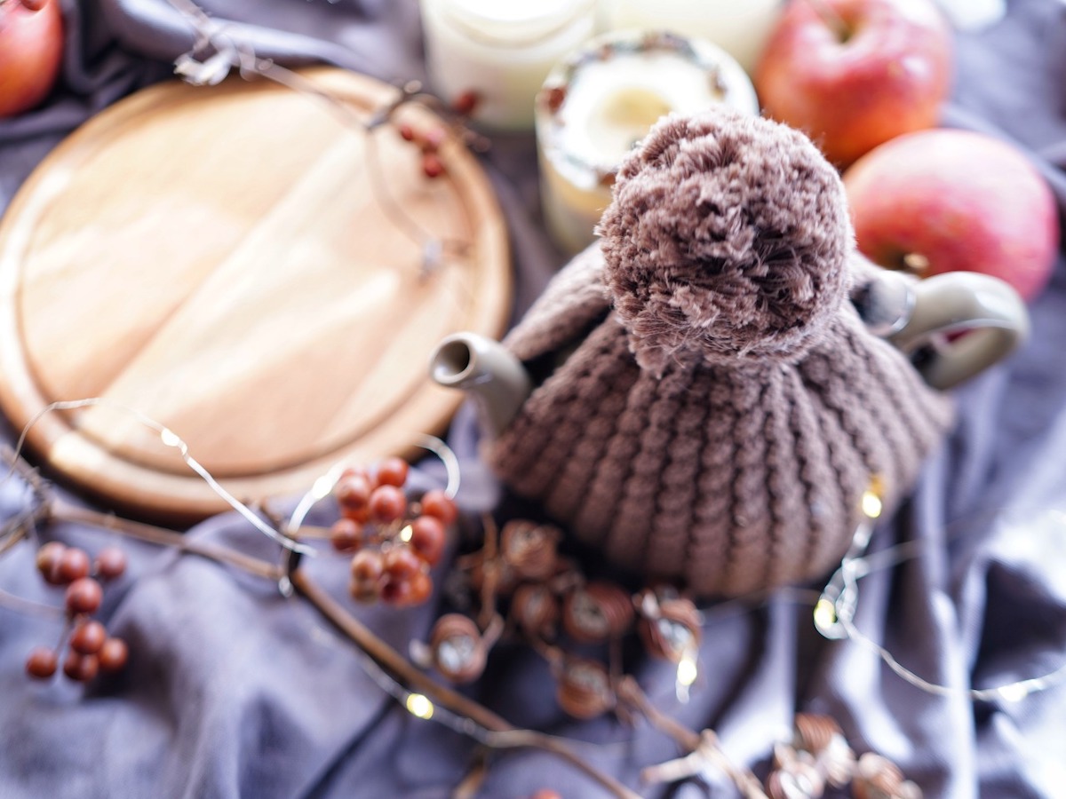 冬仕様のティーポット