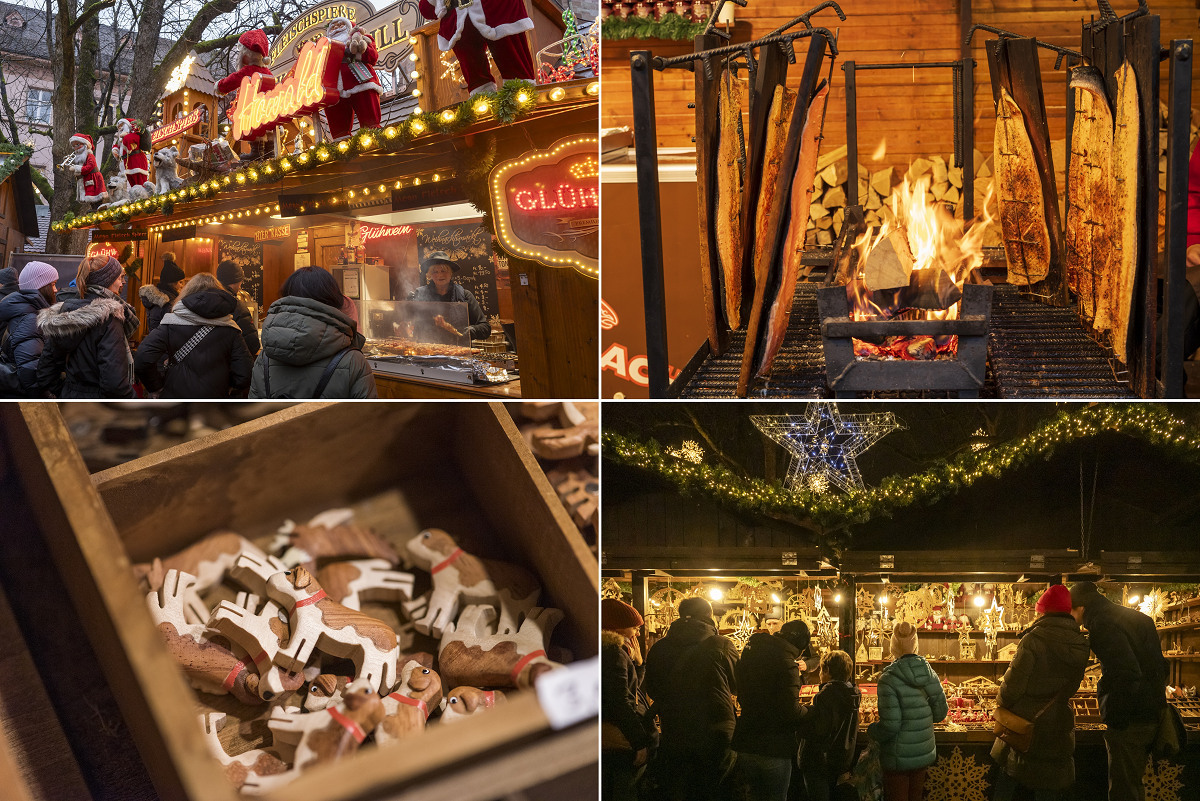 フードやグッズの屋台が並ぶ