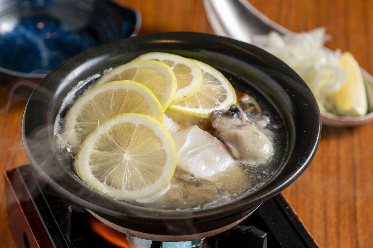 「「広島海鮮レモン鍋」1870円