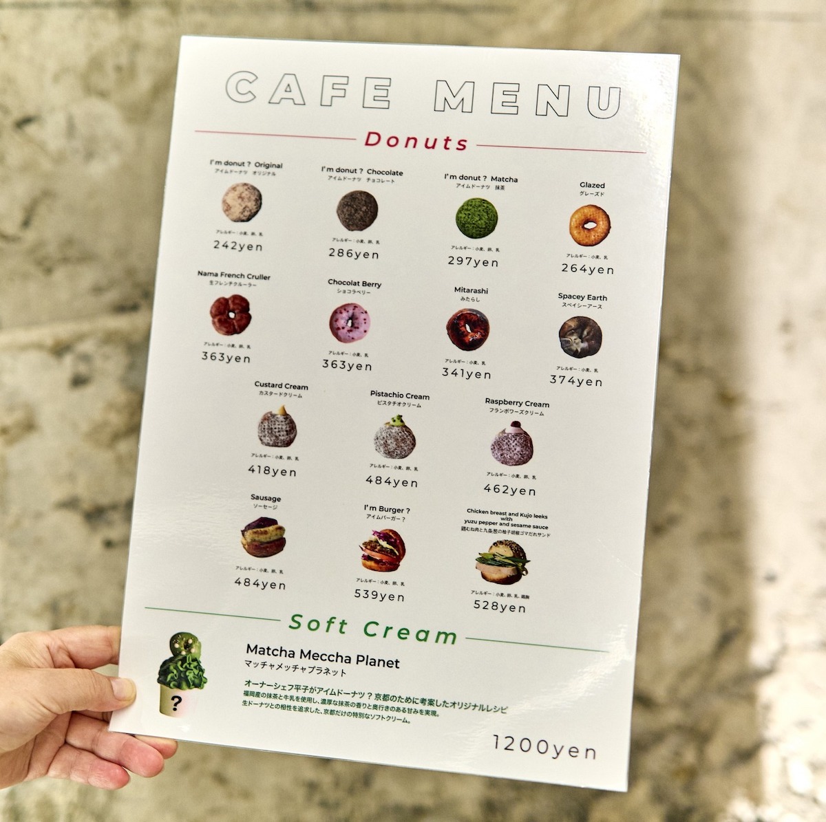 ドーナツメニュー