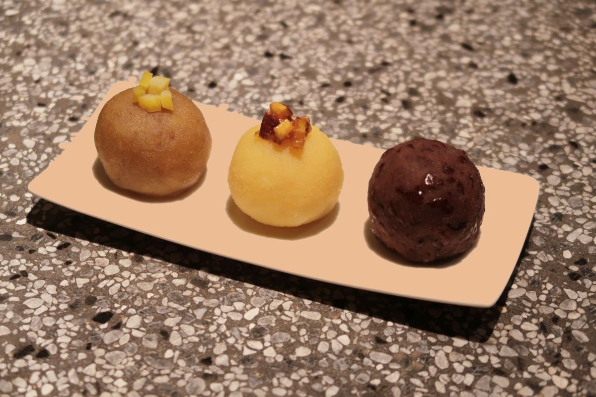 「芋・栗・あんこ の・はぎ」1281円(3個入)