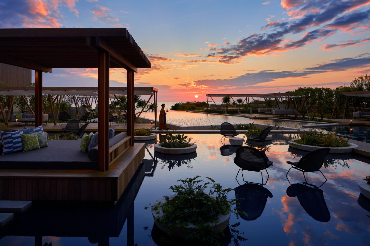 インフィニティプールからの夕景