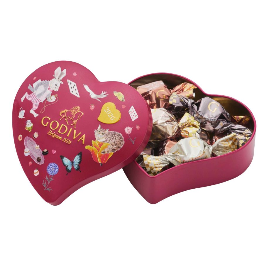 「アリスのティーパーティ G キューブ アソートメント ハート缶 10粒入」2430円