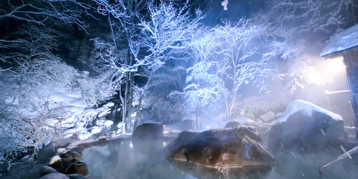 「奥入瀬渓流ホテル by 星野リゾート」の「冬の絶景露天風呂」でこの時期ならではの滞在を
