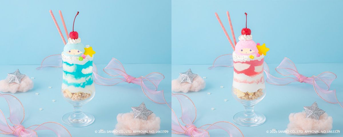 「キキ＆ララ パフェ（キキ）」「キキ＆ララ パフェ（ララ）」各1590円