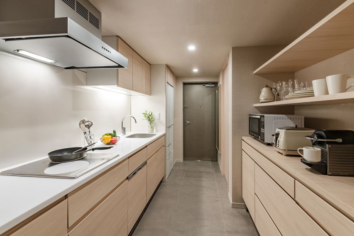 スーペリアツインルームのキッチン