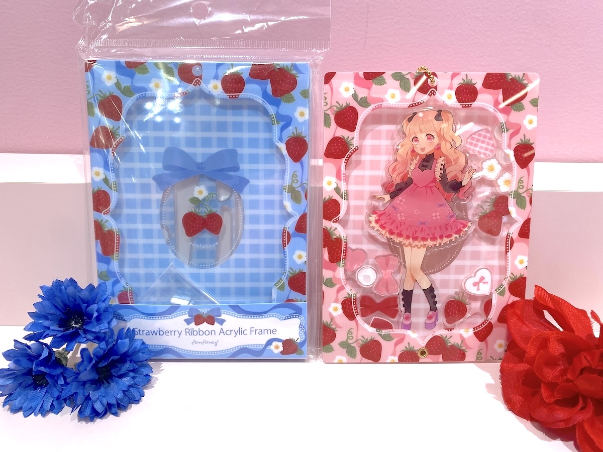 「fanfancy+ with GiGO 池袋3号館」ストロベリーリボン アクリルフレーム