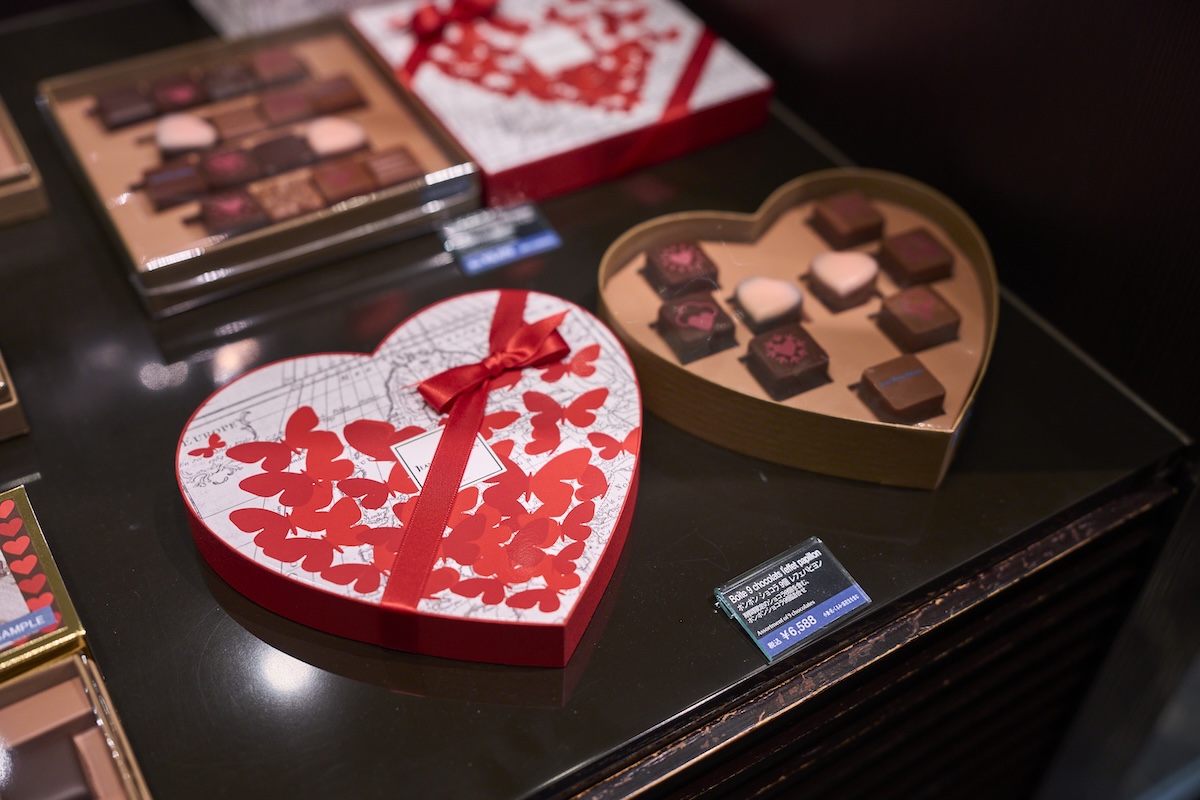 バレンタインコレクションの陳列風景