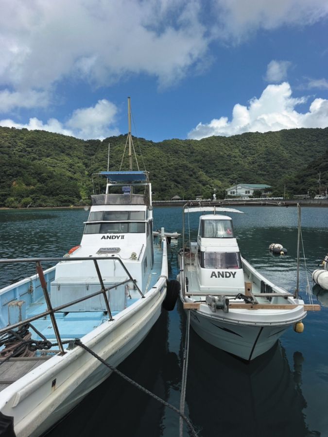 釣りにはANDY号などで島人の船長がアテンド