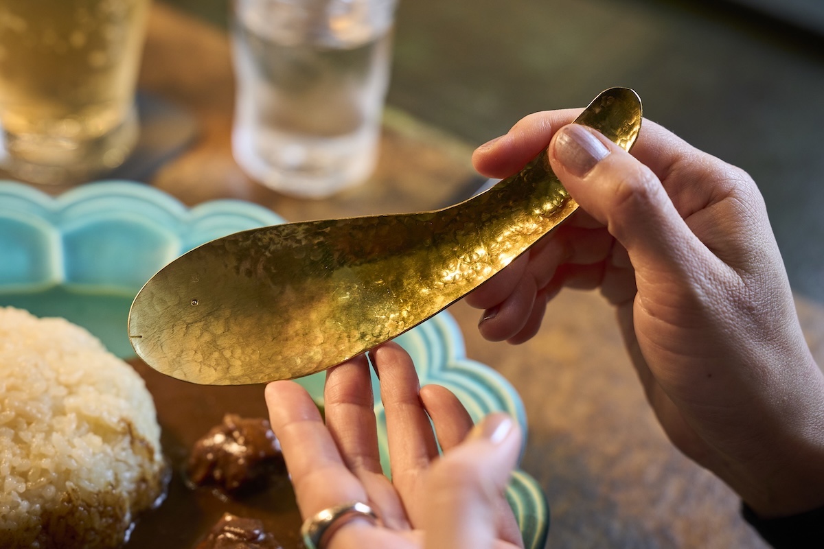 カレーのスプーンも作家さんの作品