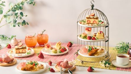 【voco大阪セントラル】ノスタルジーと華やかさが融合した「ノスタルジックいちごアフタヌーンティー」