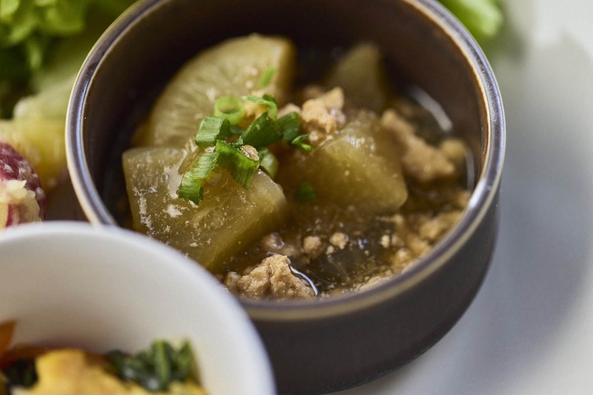 「大根の生姜鶏そぼろ煮」
