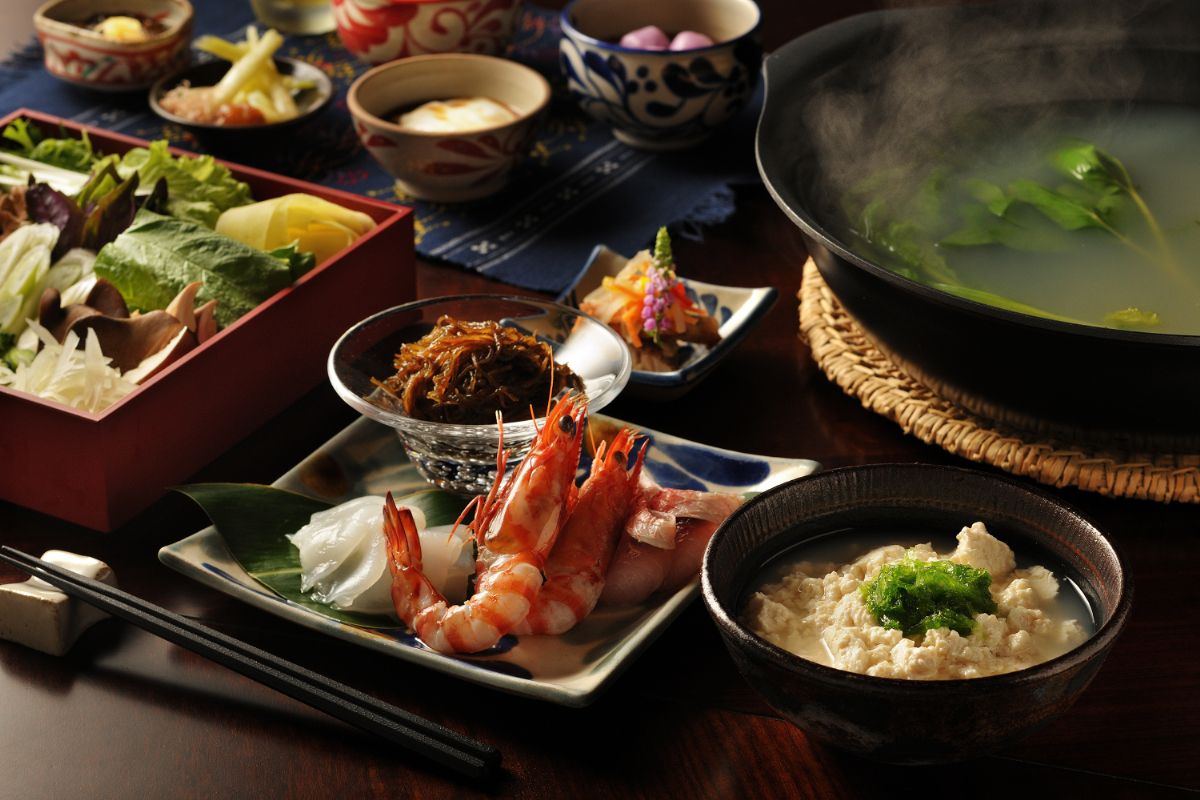 夕食ゆし豆腐鍋