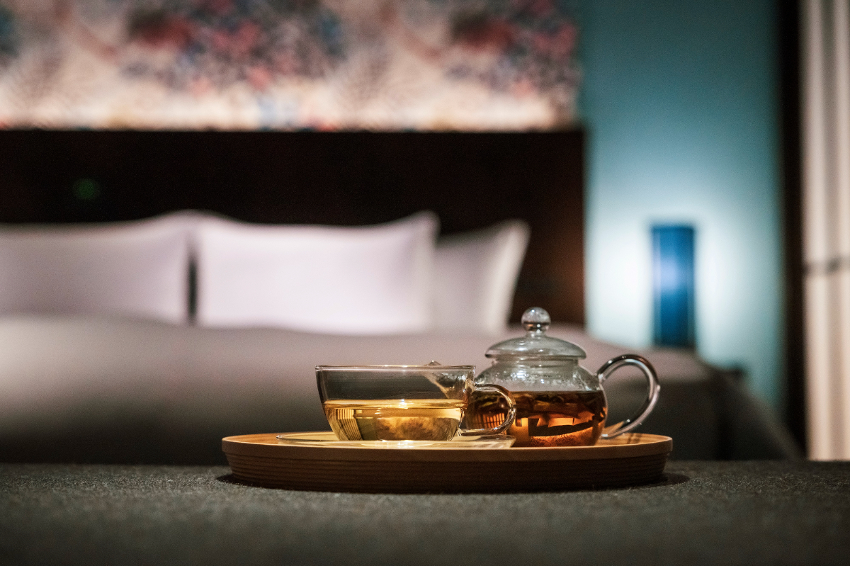 就寝前のハーブティー