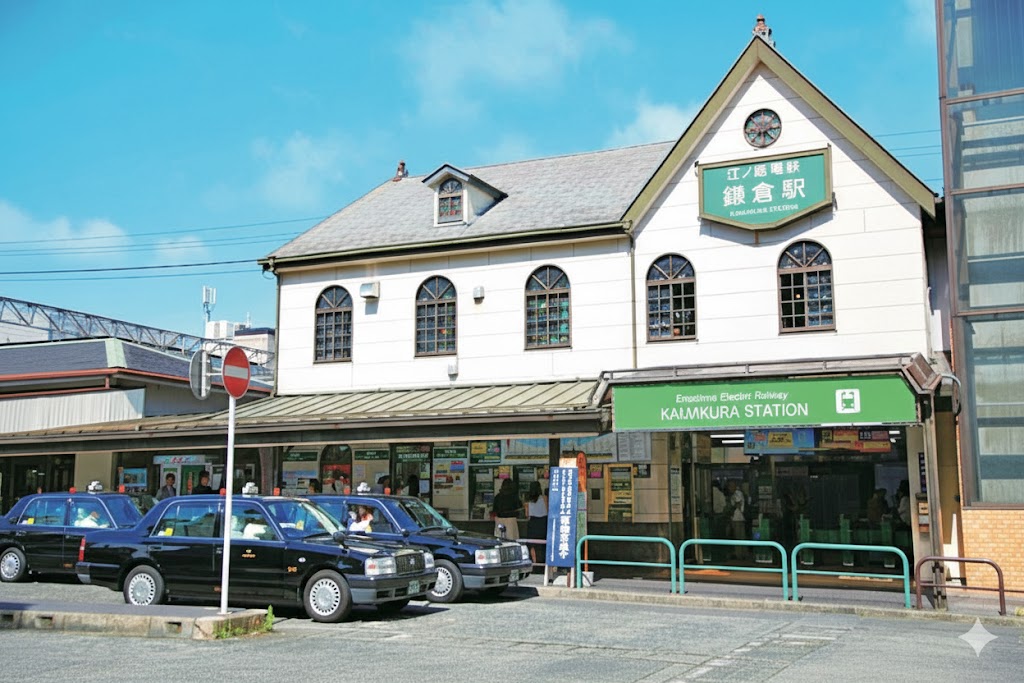 クラシカルなたたずまいの江ノ電鎌倉駅