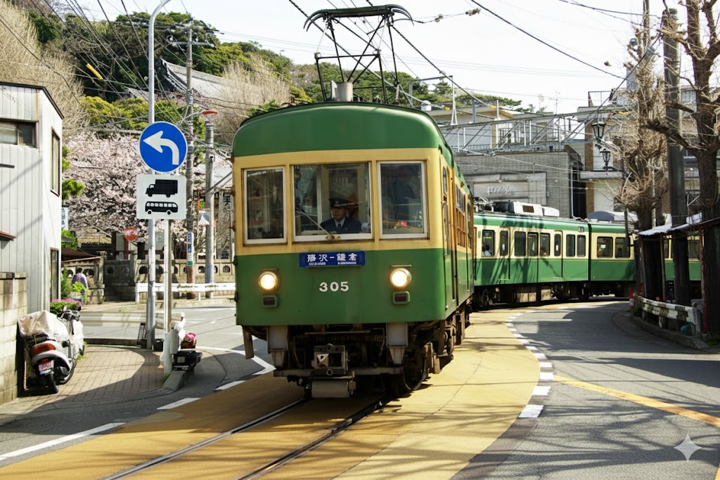 蛇行する江ノ電が見られるスポット