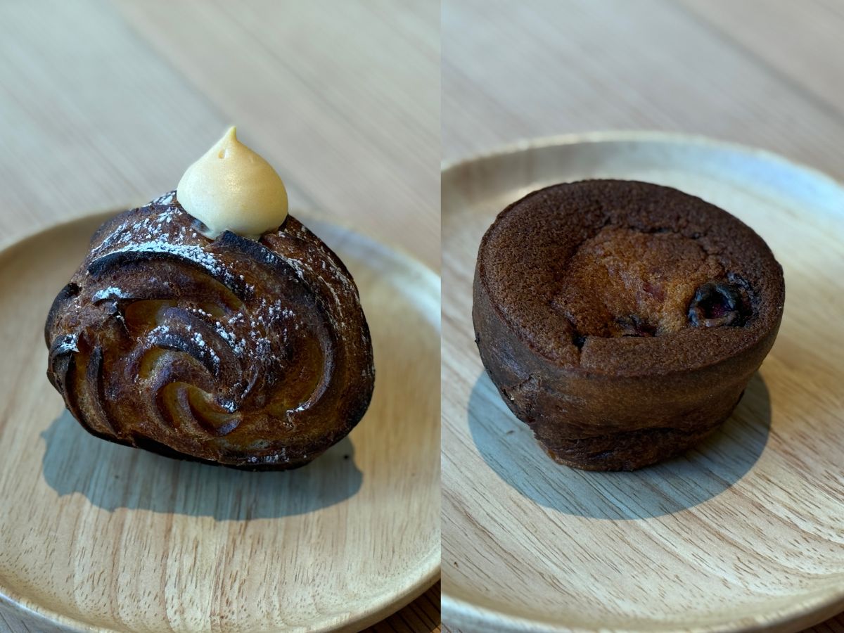 （左から）シュークルーラー（カスタード）、ファーブルトン