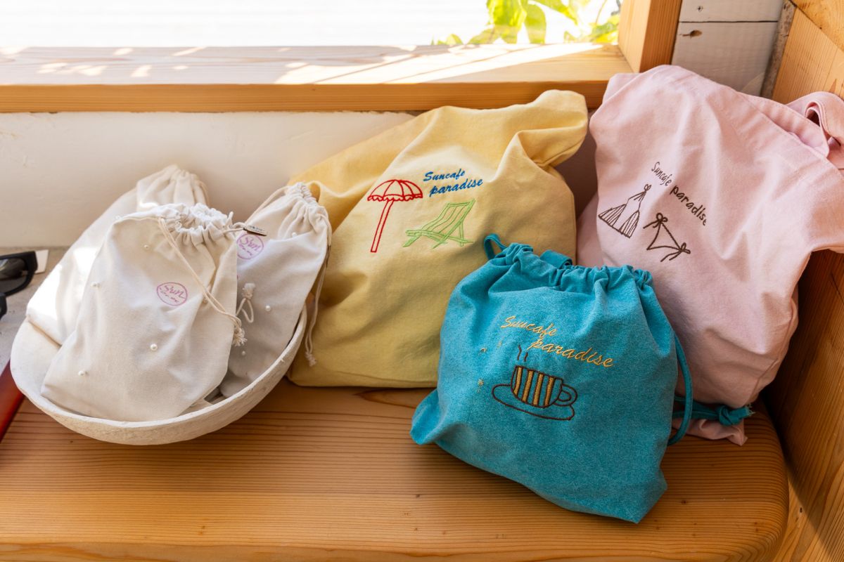 オリジナルの「ファブリックポーチ」