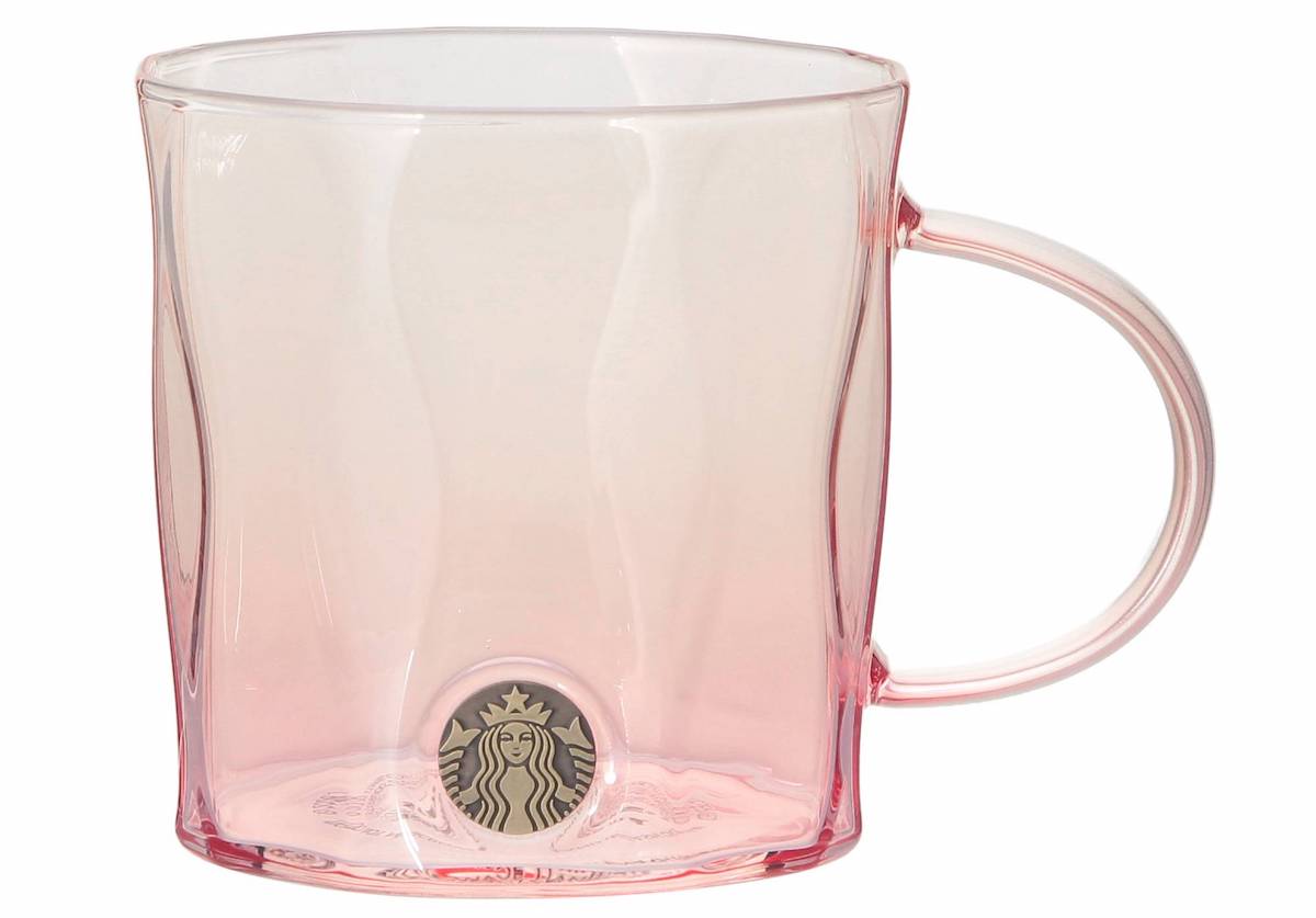 SAKURA2026 耐熱グラスマグ メダルピンクグラデーション」355ml 3500円