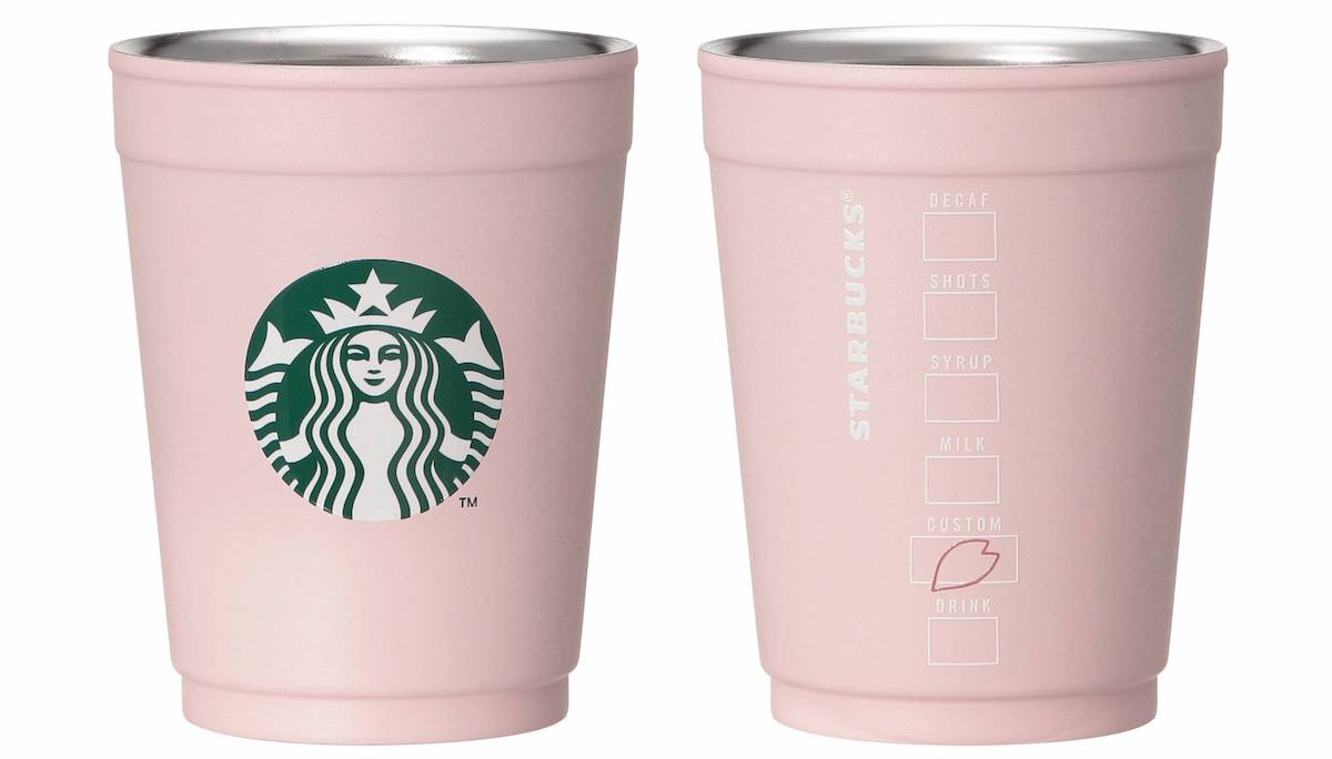 「SAKURA2026 2WAYステンレスカップ / ホルダー マットピンク」355ml 3000円