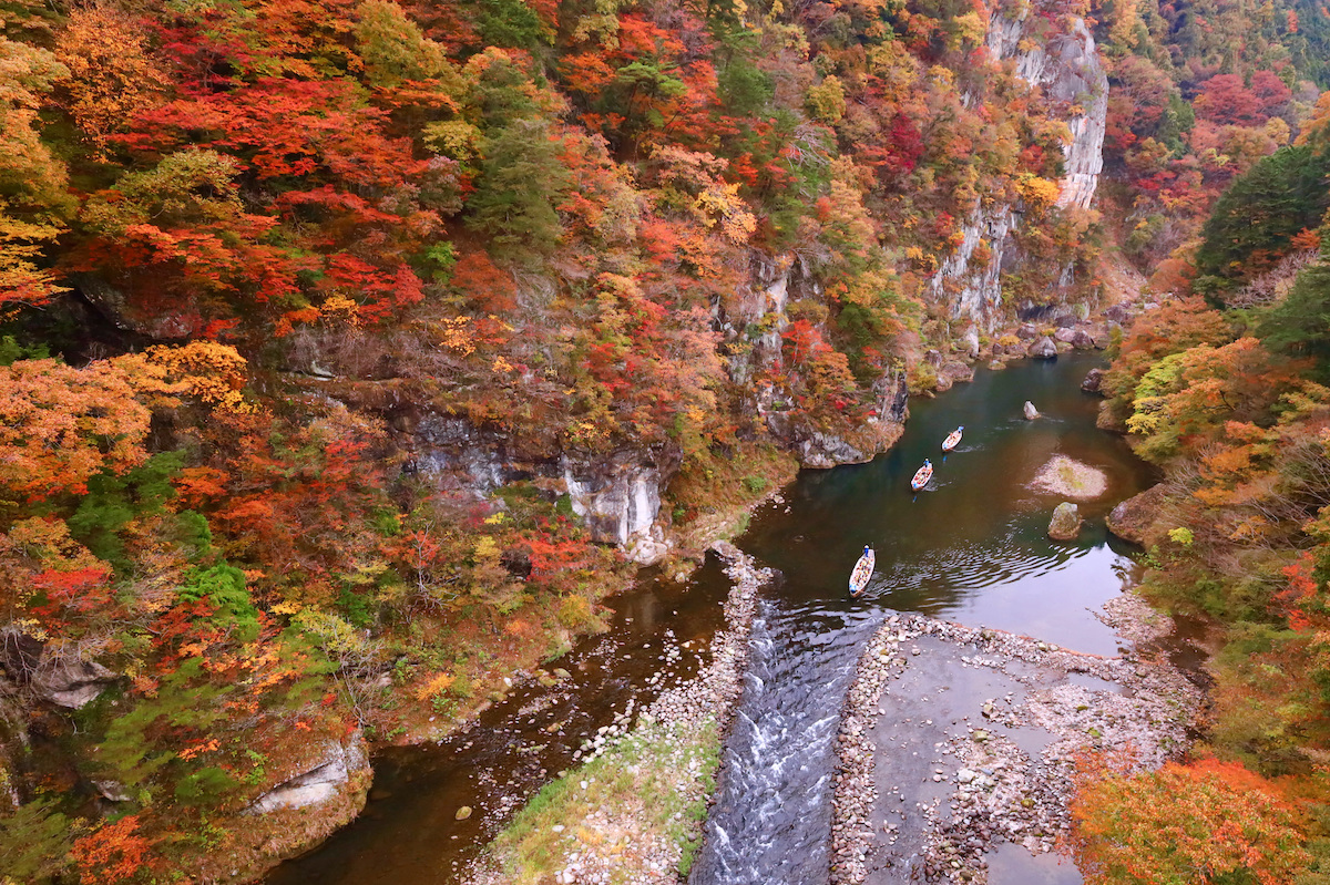 鬼怒川の紅葉
