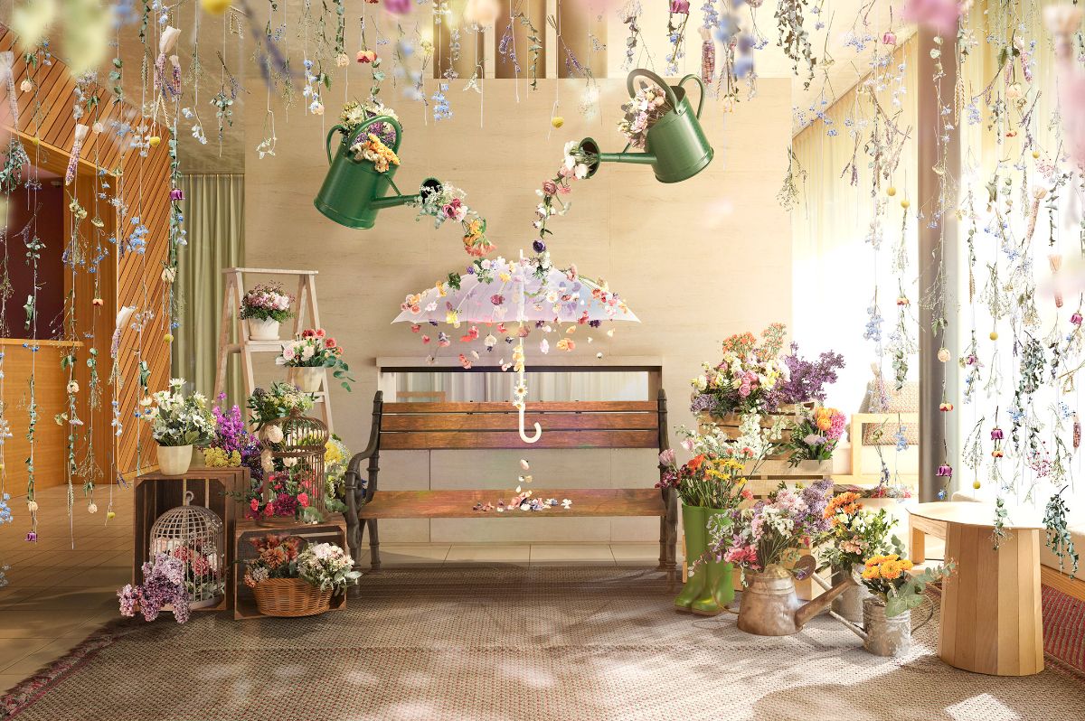 レセプションの一角にはフォトスポットも登場