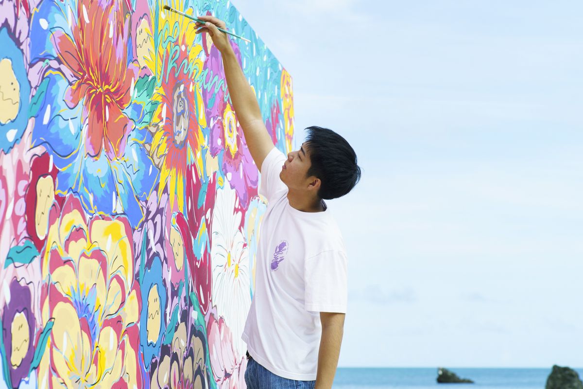 海辺のアートdays__ライブペイント　HAYATO