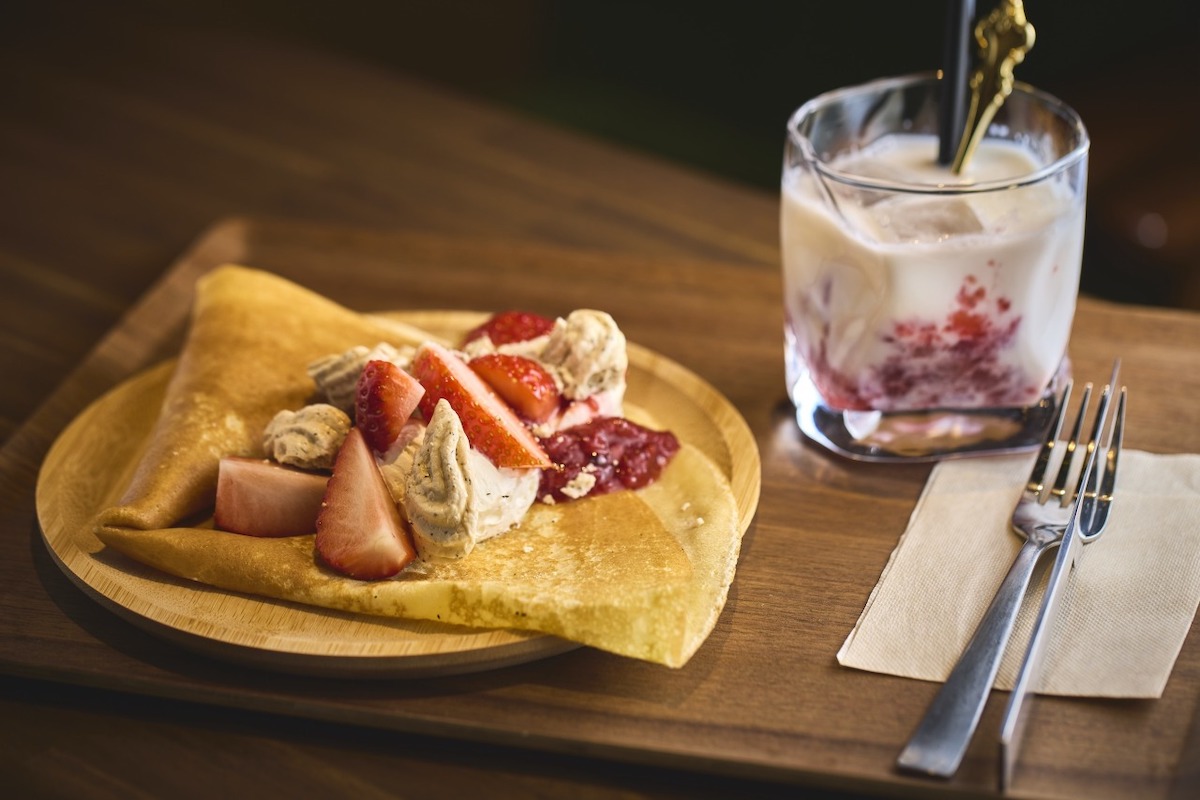 クレープとドリンク