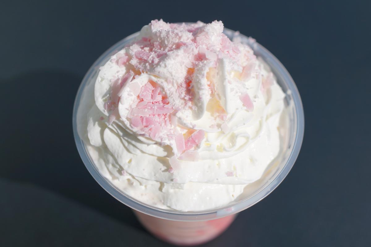 桜 咲くよ 白桃 フラペチーノ トッピング