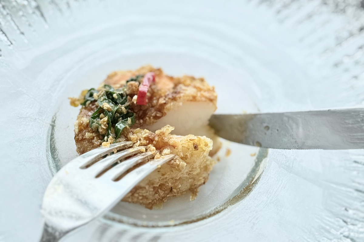 「大海老のフライドガーリック炒め」