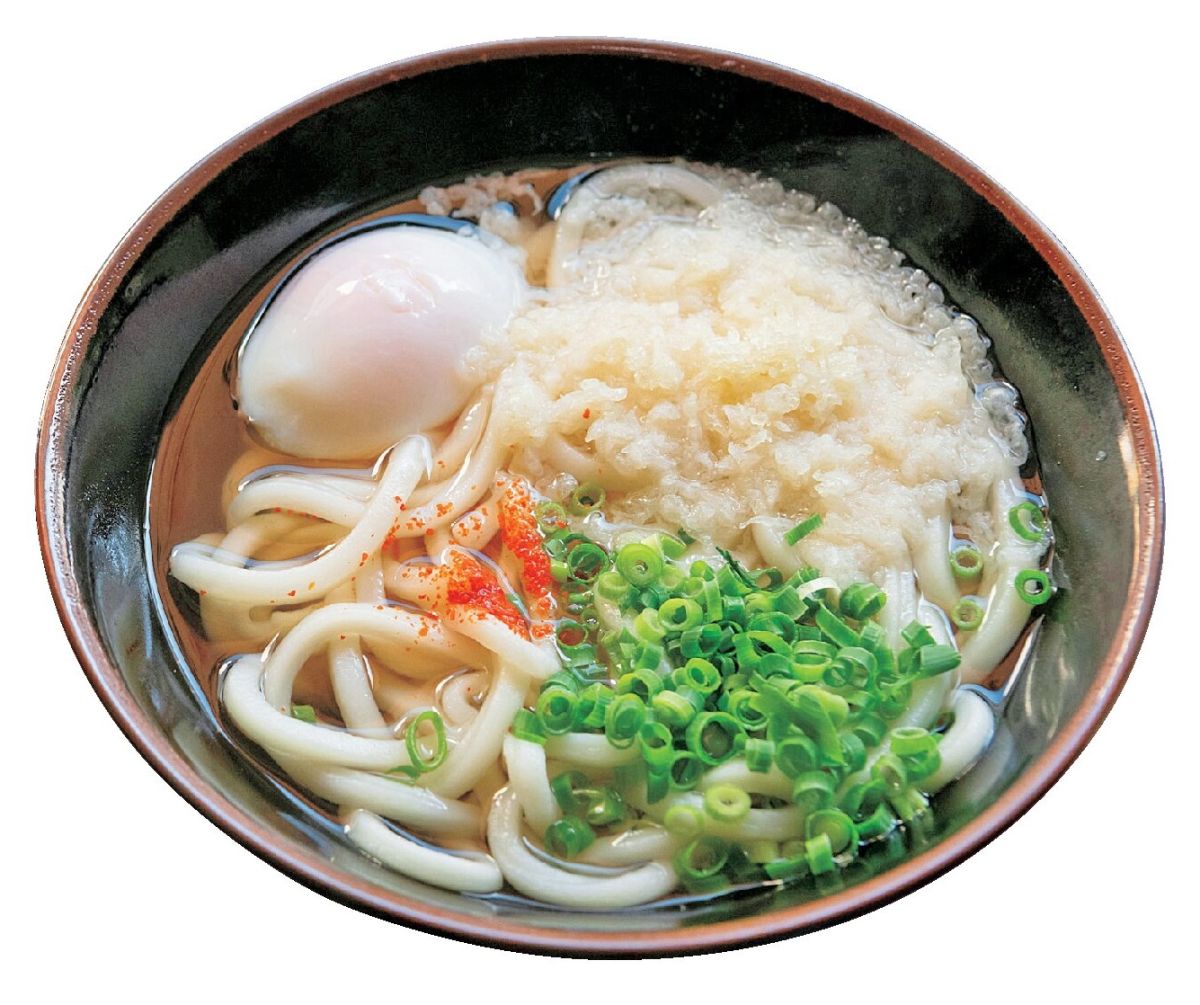 "松下製麺所の「うどん」、「温泉卵」