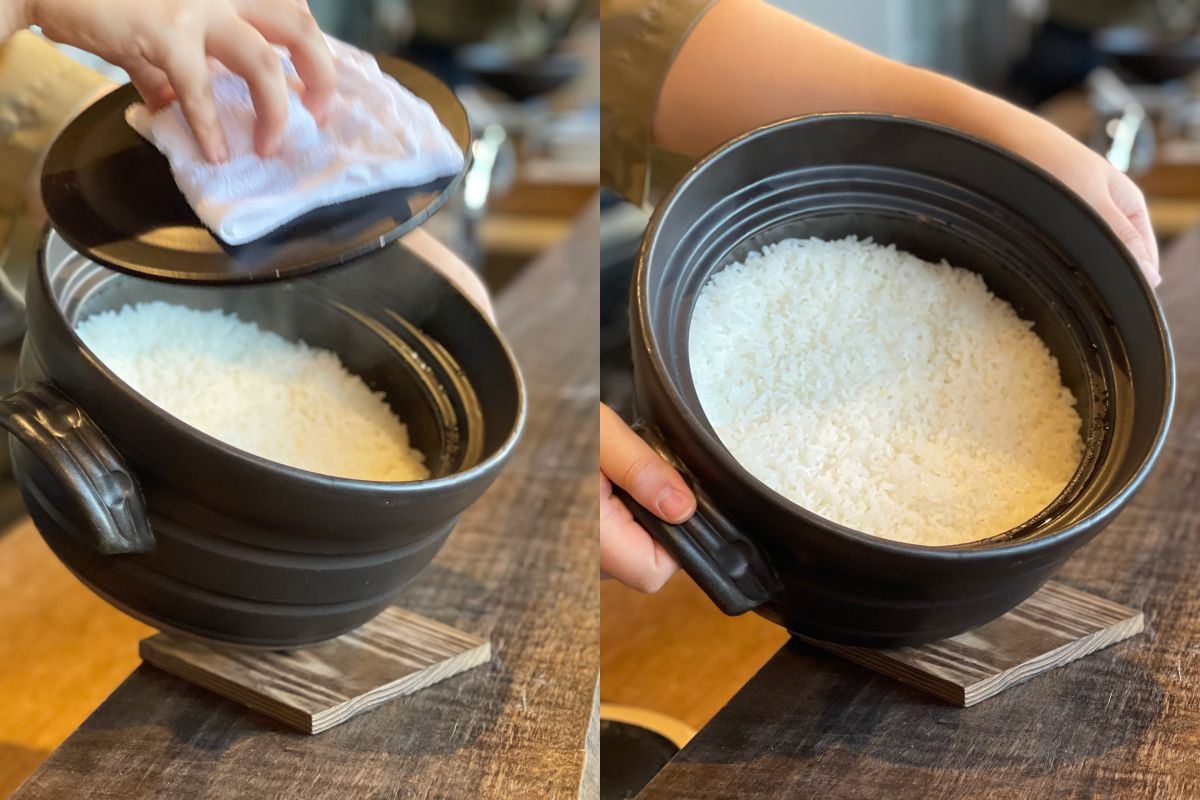 土鍋で炊いたご飯