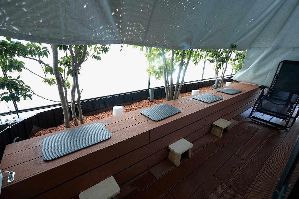 このスペースが新設。外気浴の気持ちよさはやはり格別！