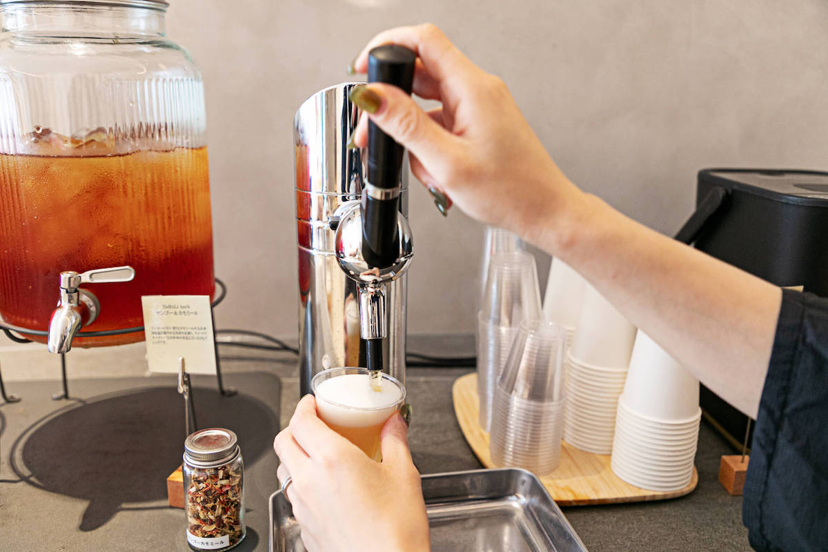 ノンアルコールビールのサーバーもあります