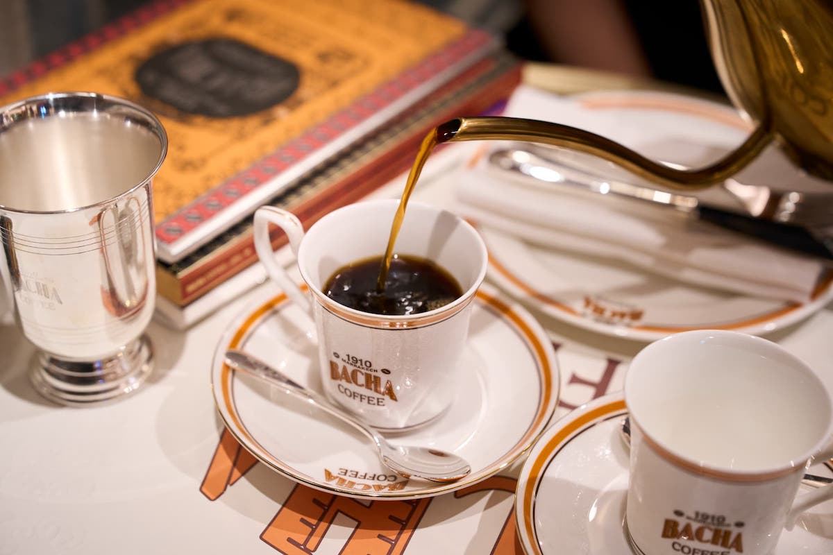 エチオピアのシングルオリジン「シダモマウンテン コーヒー」ポット1800円（イートイン価格）