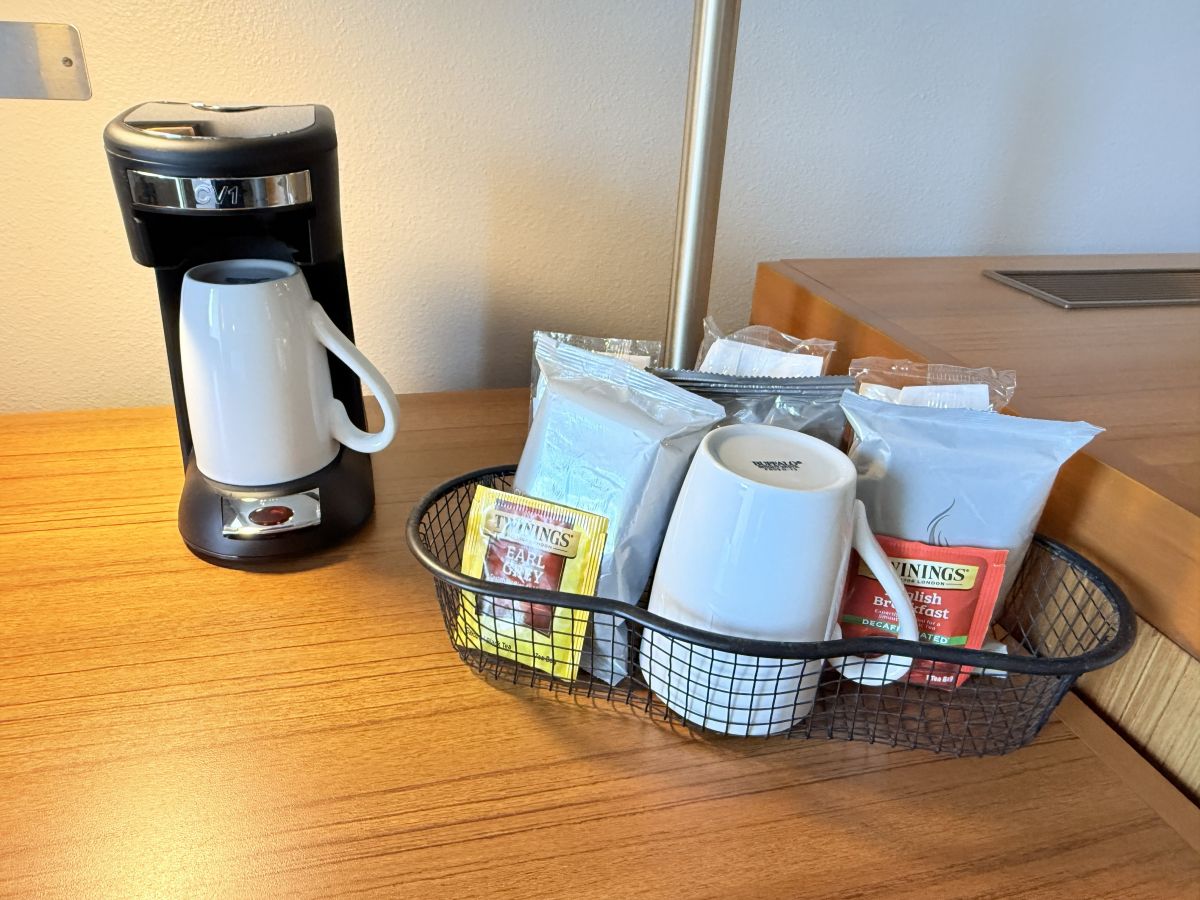 客室にあるコーヒーメーカー