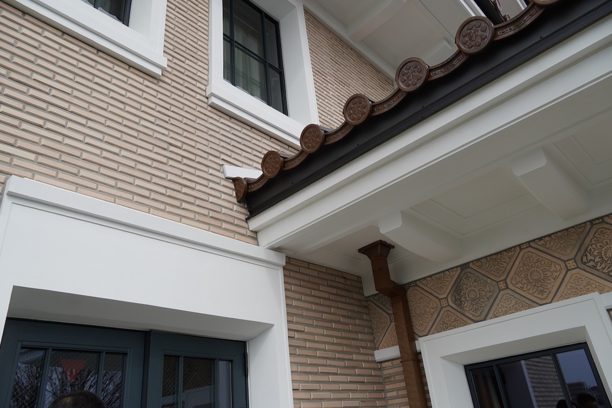 テラスから見れる外壁