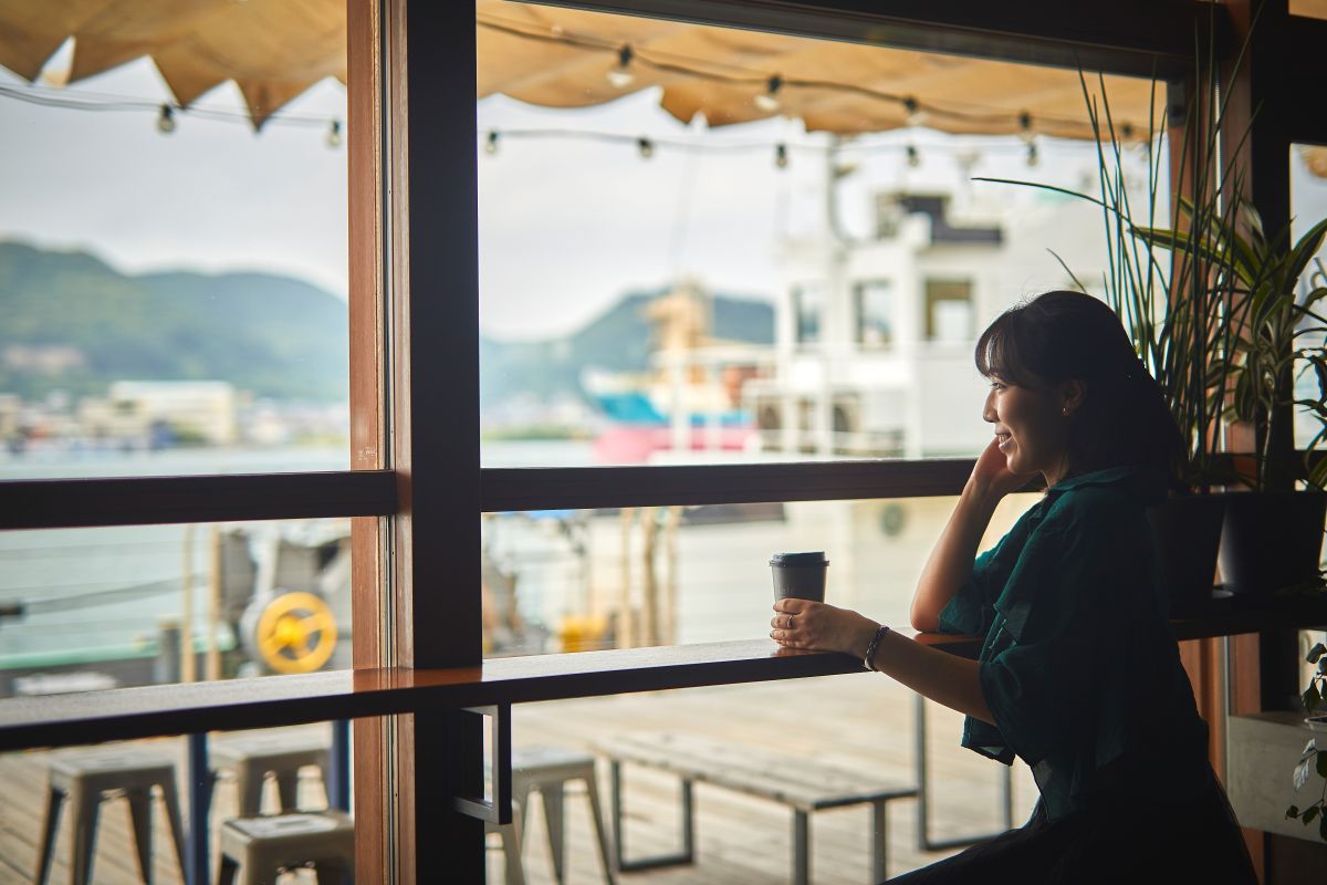 Yard Cafe窓からの景色