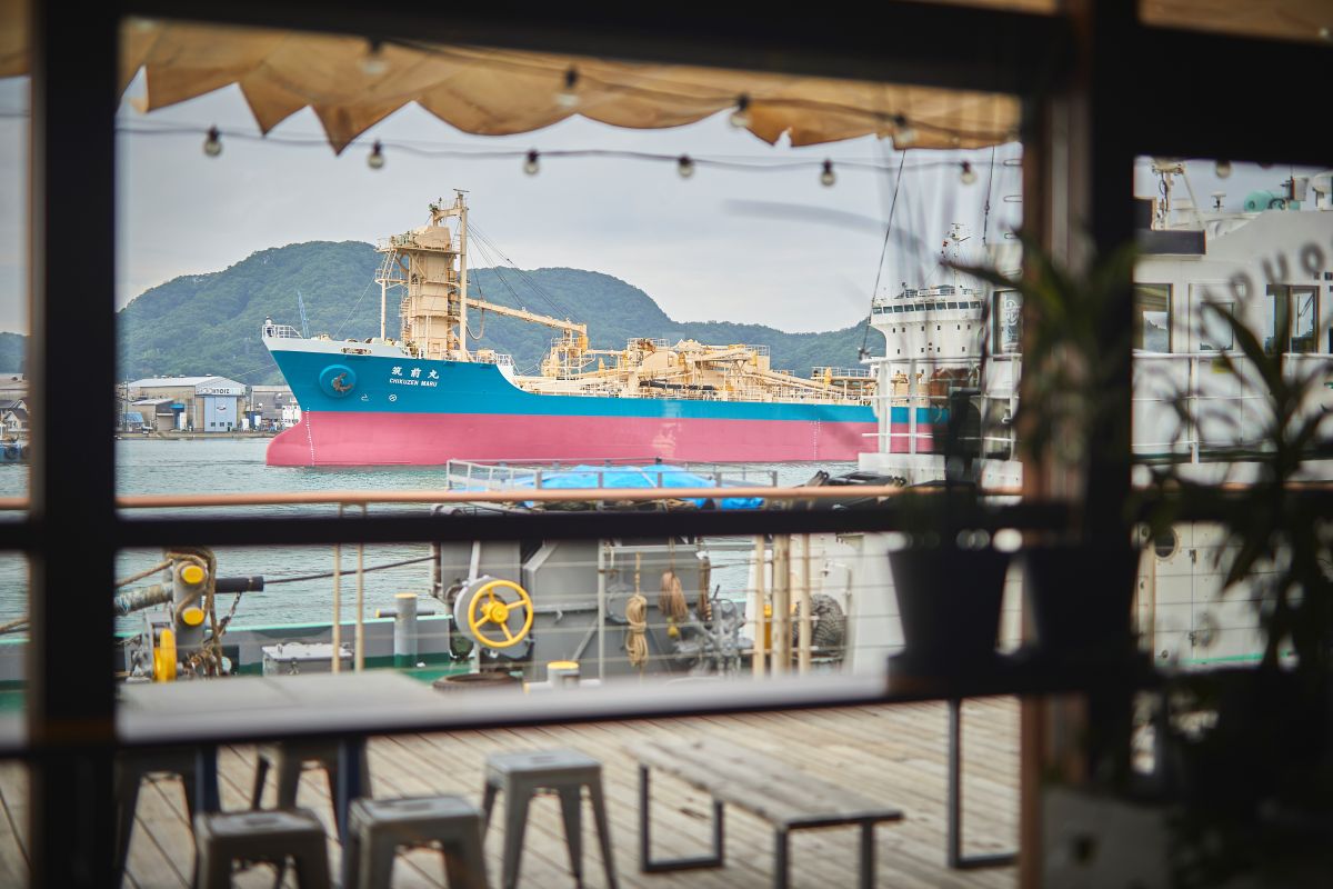 尾道水道が目の前に